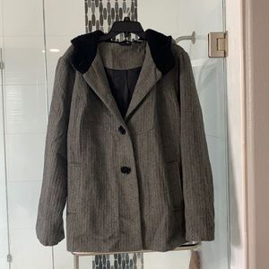 Grey Torrid hooded coat size 2